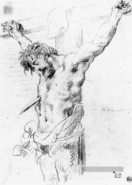  Christ Tableaux - Croquis du Christ sur la Croix 2 romantique Eugène Delacroix